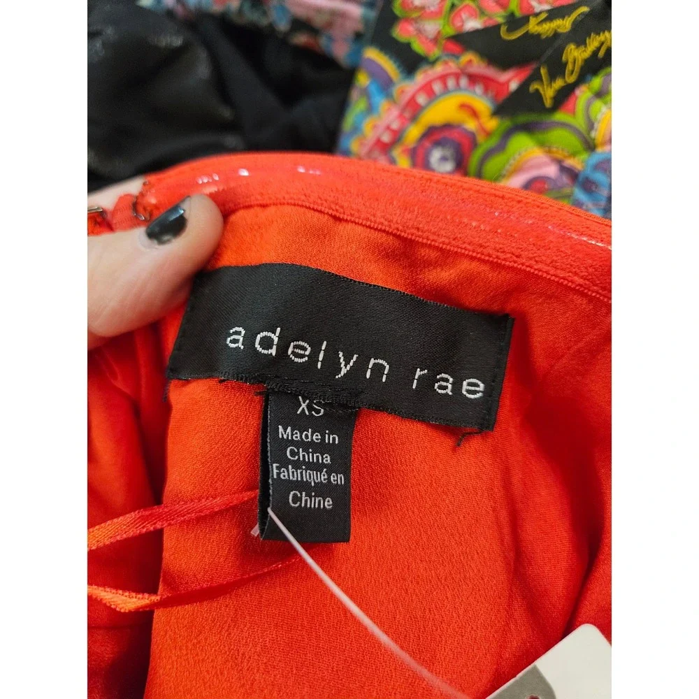 NWT! Adelyn Rae Red One Shoulder Bow Peplum Corset Top XS/Anthropologie Brand - Picture 4 of 5